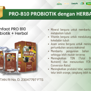 Pro-b10 probiotik dengan herbal